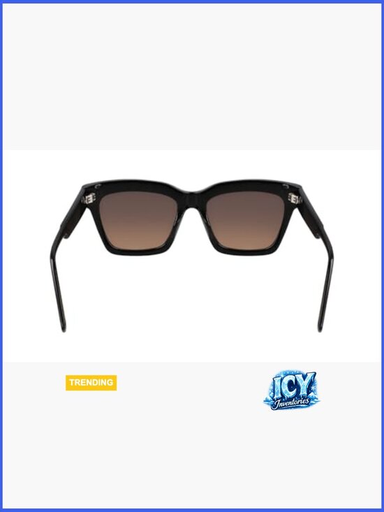 Cat Eye Sunglasses with Carving Detail, Metallic Logo, UV Protection main image 5